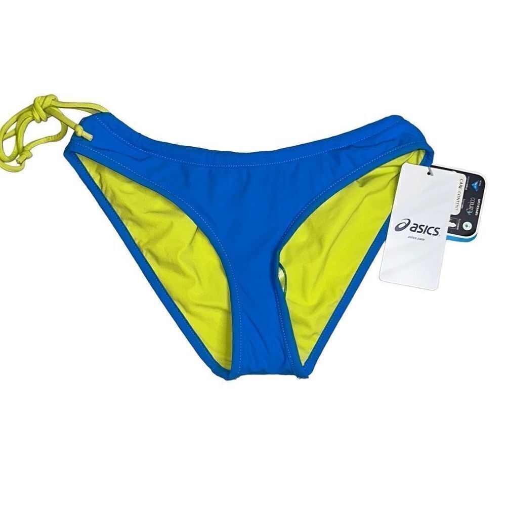 NWT sz M Green & blue reversible ASICS Women's Kaitlyn Bikini Bottom swim race